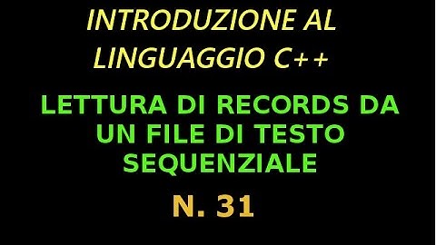 Lettura records da un file di testo - 31