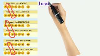 UK49s Calculations for lunch and Tea