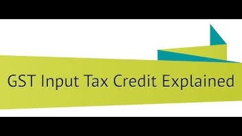 GST-INPUT TAX CREDIT (SEC 16-21 )IN TAMIL