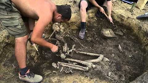 Ancient skeleton exhumation