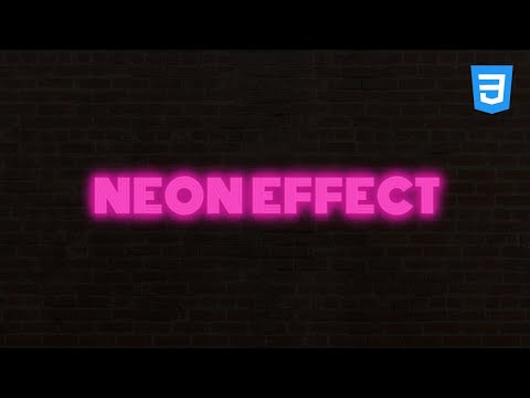 CSS Neon Text Effect | Glowing Text with CSS