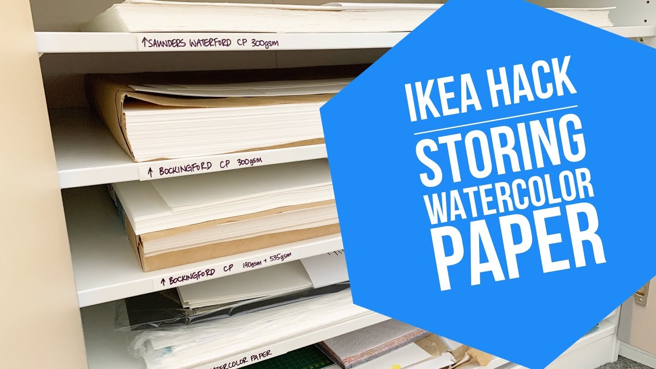 Ikea hack - How to Store Watercolor Paper 