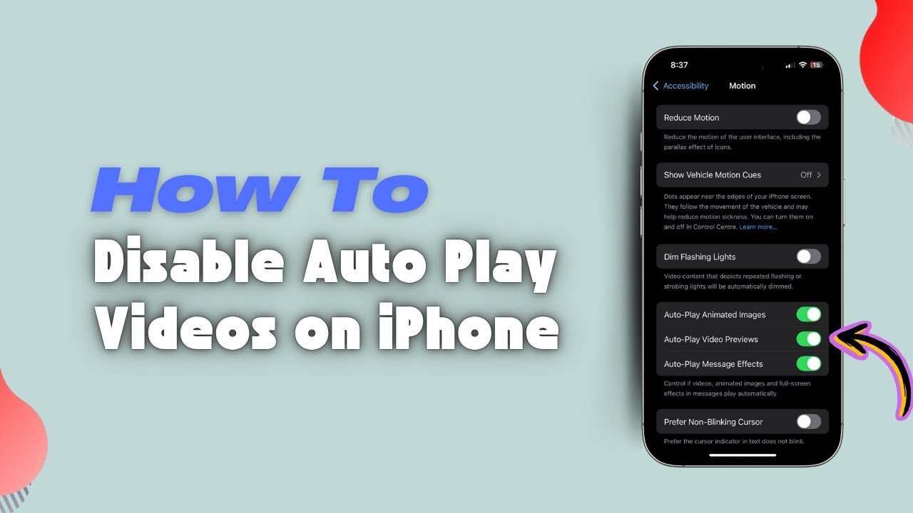 How to Disable Auto Play Videos on iPhone - YouTube