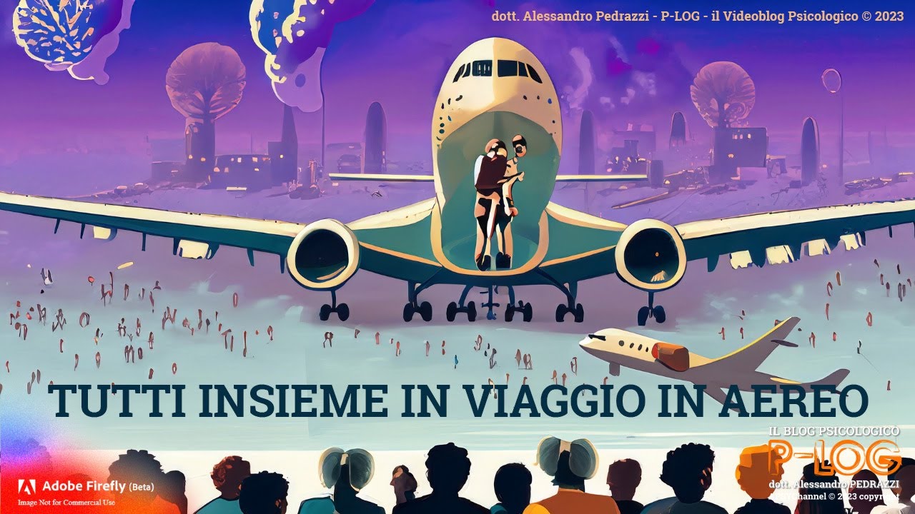 Tutti insieme in viaggio in aereo
