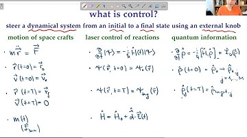 Spring School Day 2 Lecture: Control of Open Quantum Systems
