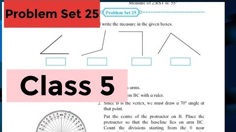 Problem Set 25 Class 5 Maharashtra Board Chapter 6 Angles