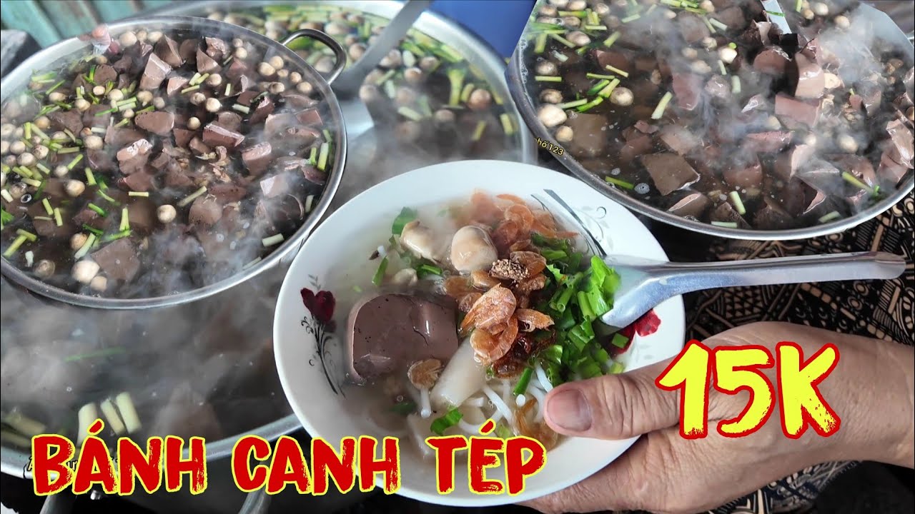 Bánh canh tép ram,khô mực, giá rẻ bình dân 15k dành cho người lao động ...