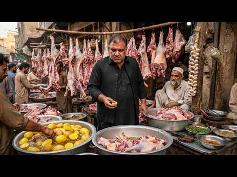 55 YEAR OLD CHEAP STREET FOOD VENDOR IN PAKISTAN | PAKISTANI ICONIC BREAKFAST | DESI FOOD COOKING