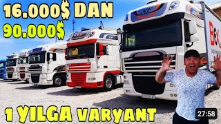 30 MART NAMANGAN YOLIDAGI DAF MAN VOLVO FURALARI NASIYA SAVDO BOR 1 YILDAN 1.5YILGADOR