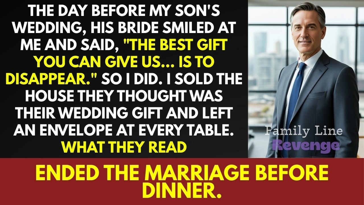 My Son’s Bride Told Me to Disappear Before the Wedding So I Sold Their House and Let the Truth Speak