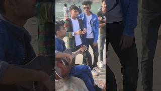 Aadat - Live Performance - Band shorts viral jamming acoustic guitar beach artist cover