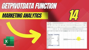 HOW TO USE THE GETPIVOTDATA function TO ANALYSE DATA