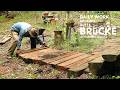 Railroad Tie Walkway Building