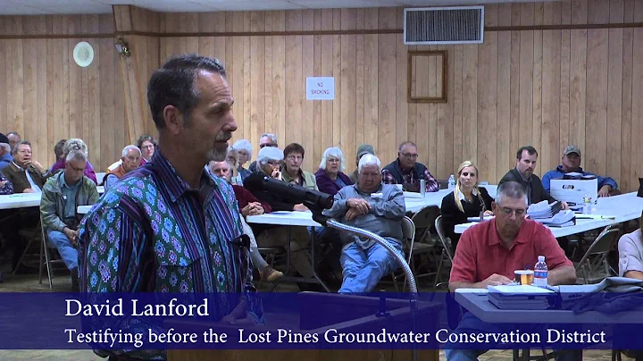 David Lanford   Testifying before the  Lost Pines ...