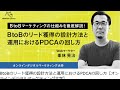 BtoBのリード獲得の設計方法と運用におけるPDCAの回し方【オンラインデジタルマーケティング大学】