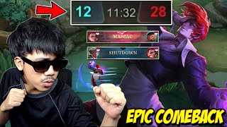 EPIC COMEBACK IS REAL BRO ! SKUKNUM RAKNUM WUSNANG - Mobile legends