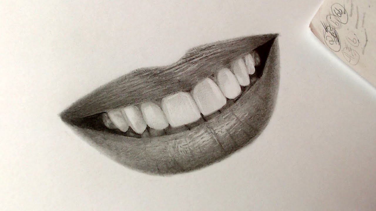 Como desenhar boca realista e ainda colorir