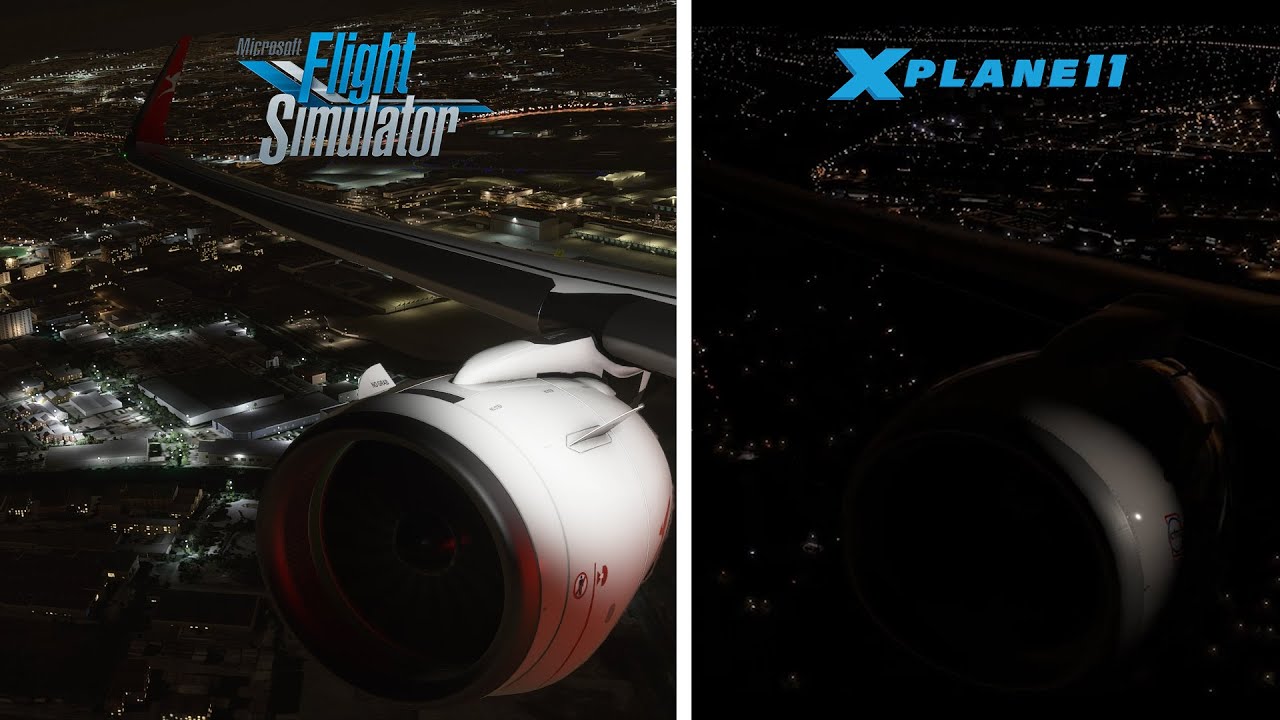 Flight Simulator 2020 vs X-Plane 11 | Night Departure Comparison - YouTube