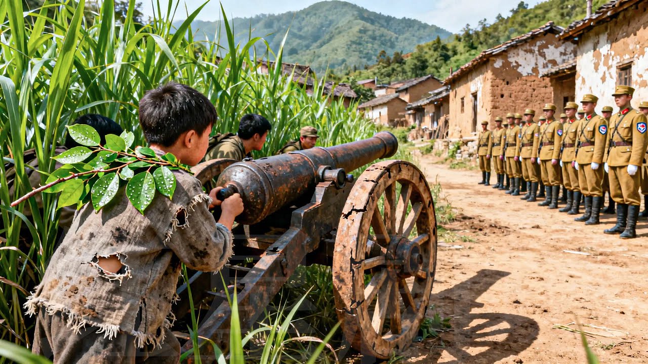 日軍大部隊圍攻村莊，怎料農民自製土砲，全殲敵軍！