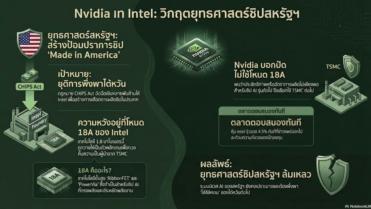 ดีเบต NVIDIA เท Intel! จุดจบยุทธศาสตร์ชิปสหรัฐฯ หรือแค่บทเรียนราคาแพง?