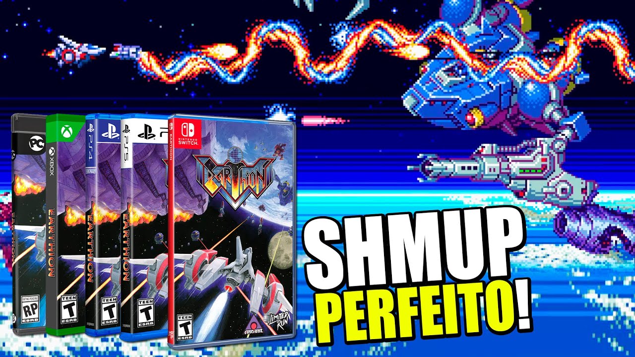 Earthion CHEGOU ao PlayStation, Xbox e Switch! SHMUP de YUZO KOSHIRO