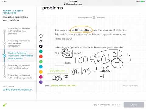 Evaluating expressions with