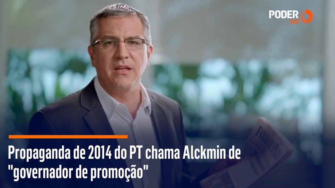 Propaganda de 2014 do PT chama Alckmin de governador de promoção