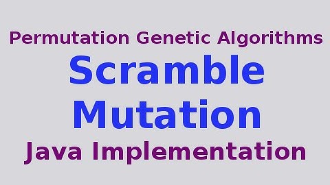 Genetic Algorithms 25/30: Scramble Mutation with Java Implementation