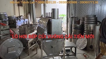 Lò Hơi Bếp Củi Vuông Cải Tiến Hơi Mạnh Và Tiết Kiệm Củi