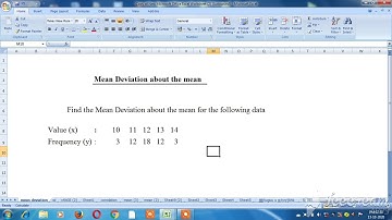 Mean deviation about the mean- Explain in Tamil