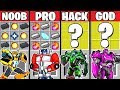 Minecraft Battle: TRANSFORMERS AUTOBOTS CRAFTING CHALLENGE ~ NOOB vs PRO vs HACKER vs GOD Animation