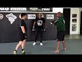 Mike tyson teaching henry cejudo how to do his peekaboo boxing style