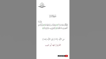 سورة النبأ - من الآيه (12) إلى (15) القارئ فهد أبو شبيب 1445 هـ - 2023 م