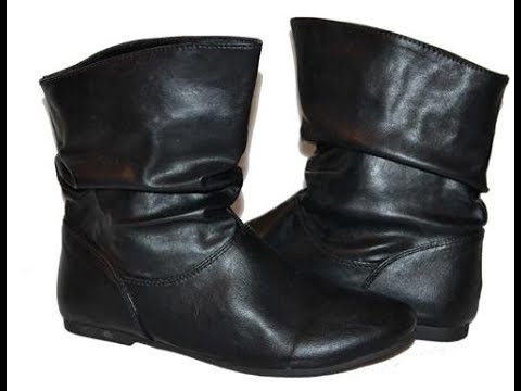 Black Leather Ankle Boots for Women - YouTube