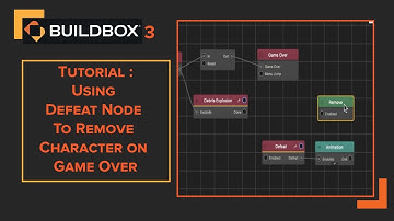 Buildbox 3 Tutorial: Using Defeat Node To Remove Character on Game Over Event