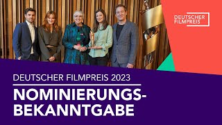 Nominierungsbekanntgabe zum Deutschen Filmpreis 2023