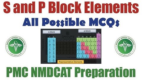 s and p Block Elements Chemistry MCQs for PMC NMDCAT Preparation 2022 | MDCAT In My Pocket