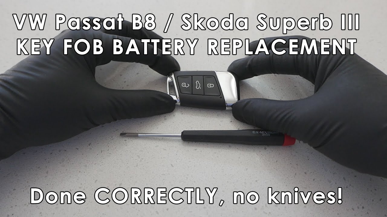 How to Replace VW Passat B8, Skoda Superb III Key Battery - YouTube