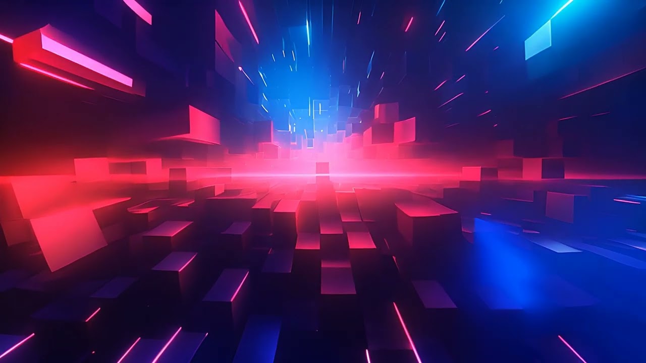 Flythrough Sci-fi Abstract Cubic Corridor