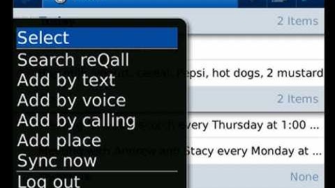 How to add a voice item to reQall on your BB