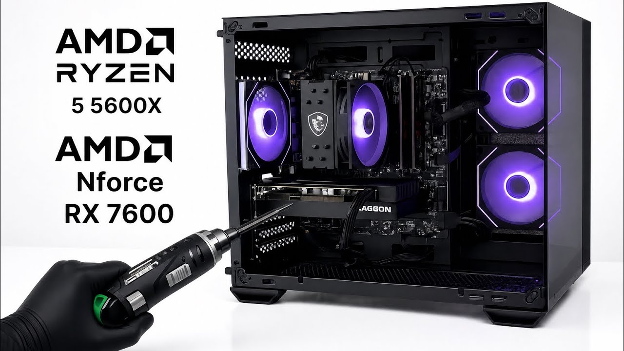 🔥 Budget Gaming Beast 2026! Ryzen 5 5600X + RX 7600 Gaming PC Build | Best 1080p Performance