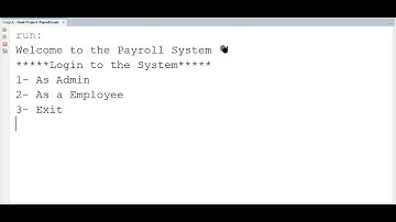 Programming -1- Final Project  - Payroll System Demo