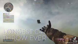 Longest C4 Throw Ever LMFAO #verdansk #verdanskwarzone #warzone