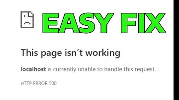 How To Fix HTTP ERROR 500 This Page Isn