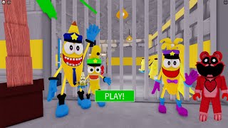 BANANA POLICE FAMILY PRISON RUN ESCAPE! (Obby) vs Smiling Critters Full Gameplay Walkthrough #roblox