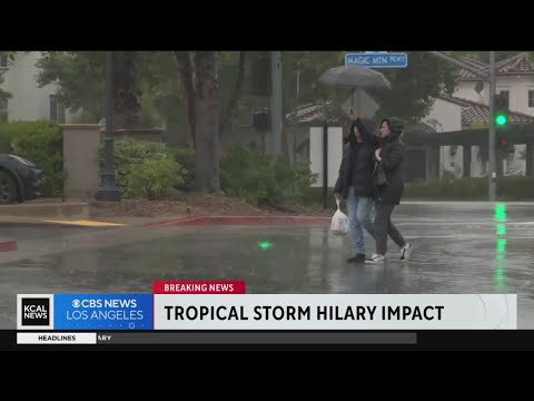 Tracking the effects of Tropical Storm Hilary
