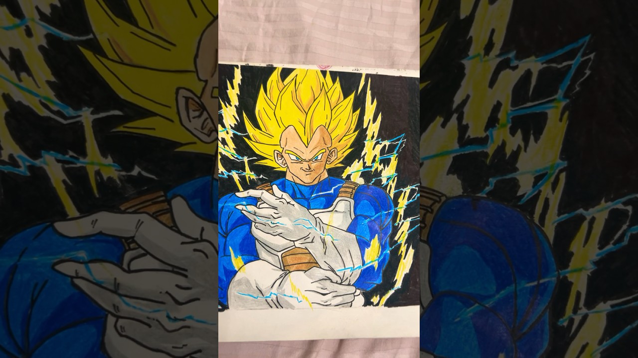 How to Draw Vegeta Ssj 🔥from Dragon ball z🐉|| Easy step-by-step Drawing Tutorial✍️