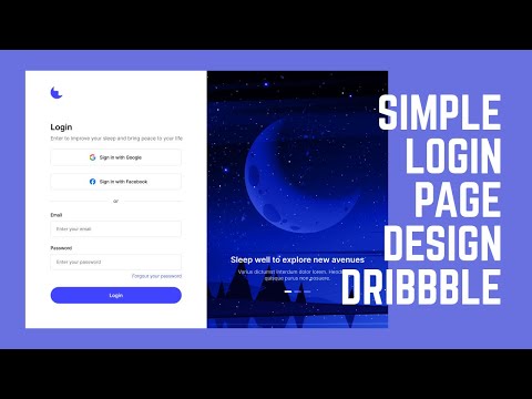 Quick Login page for Dribbble