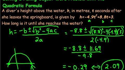 How to Solve a Falling Object Word Problem Using the Quadratic Formula