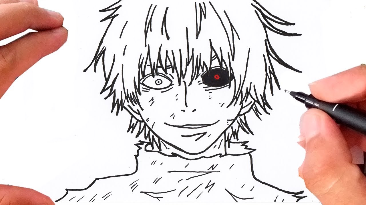 Como desenhar o kaneki